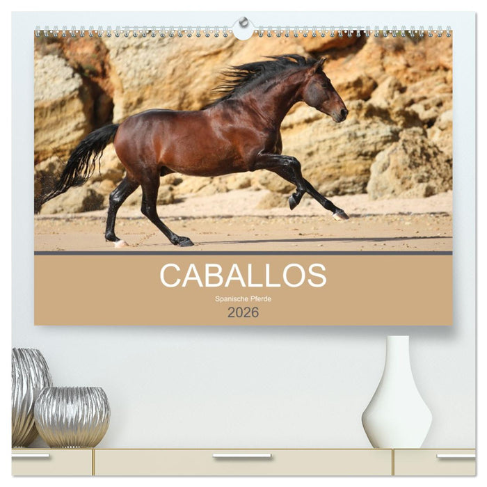 Caballos Spanische Pferde 2026 (CALVENDO Premium Wandkalender 2026)