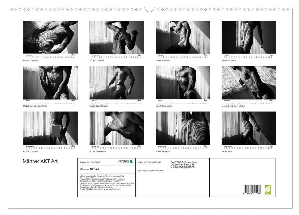Männer AKT Art (CALVENDO Wandkalender 2026)