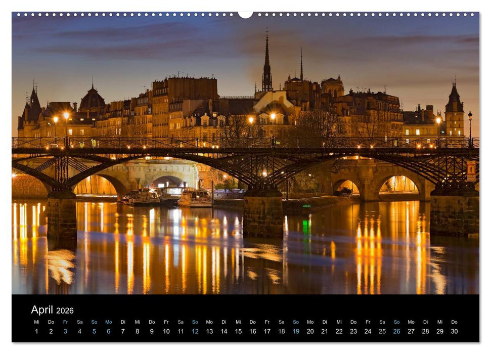 Paris bei Nacht 2026 (CALVENDO Wandkalender 2026)