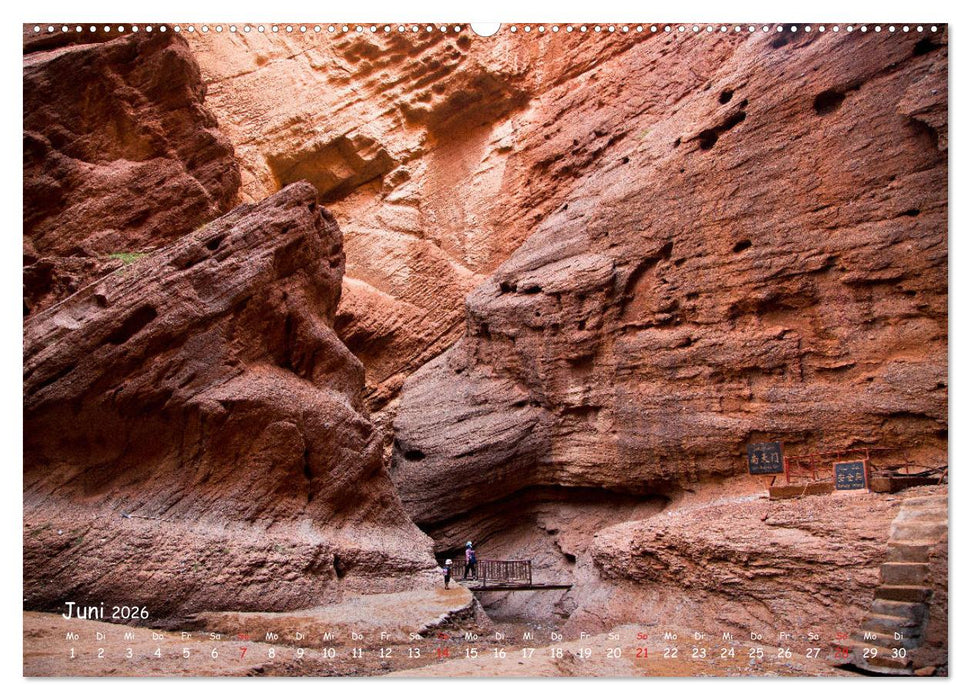 Faszinierende Landschaften entlang der chinesischen Seidenstrasse (CALVENDO Wandkalender 2026)
