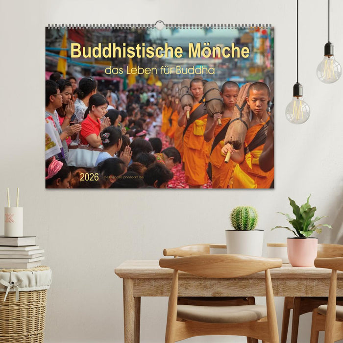 Buddhistische Mönche - das Leben für Buddha (CALVENDO Wandkalender 2026)