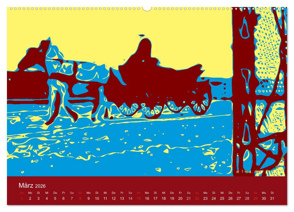 WIEN popartig (CALVENDO Premium Wandkalender 2026)