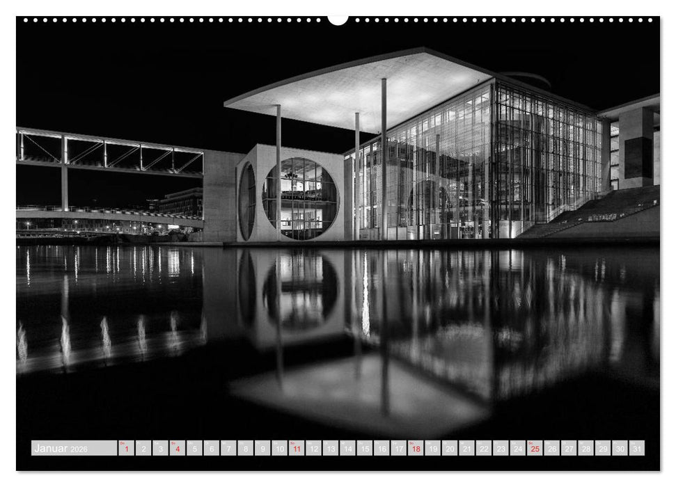 Berliner Ansichten in Schwarz und Weiß (CALVENDO Premium Wandkalender 2026)