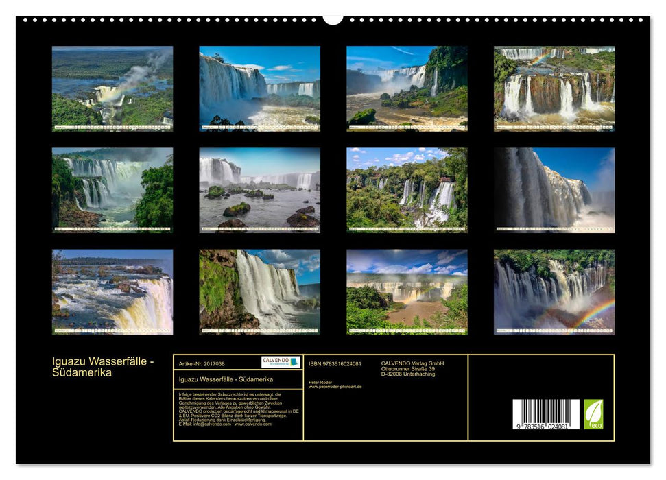 Iguazu Wasserfälle - Südamerika (CALVENDO Premium Wandkalender 2026)