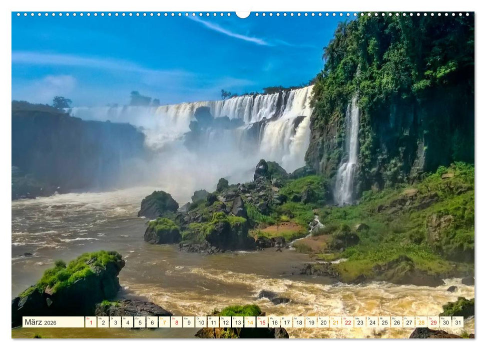 Iguazu Wasserfälle - Südamerika (CALVENDO Premium Wandkalender 2026)