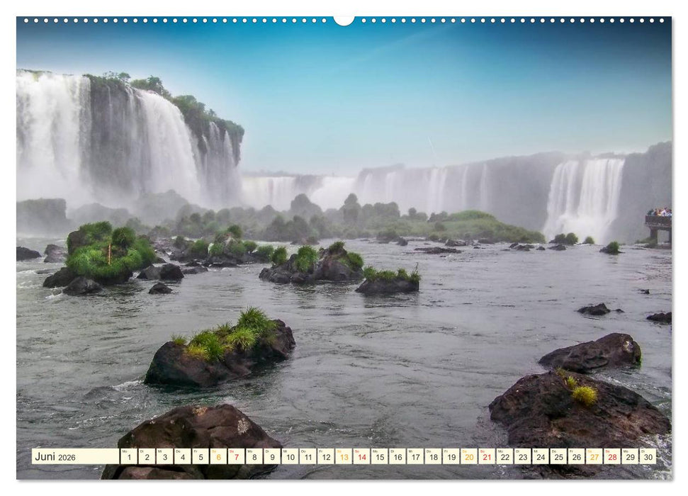 Iguazu Wasserfälle - Südamerika (CALVENDO Premium Wandkalender 2026)
