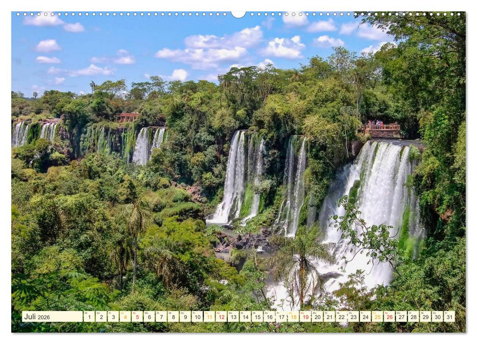 Iguazu Wasserfälle - Südamerika (CALVENDO Premium Wandkalender 2026)