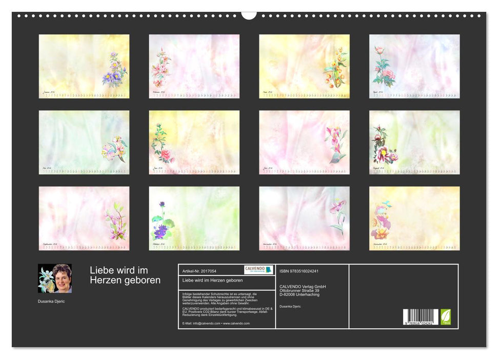 Liebe wird im Herzen geboren (CALVENDO Wandkalender 2026)