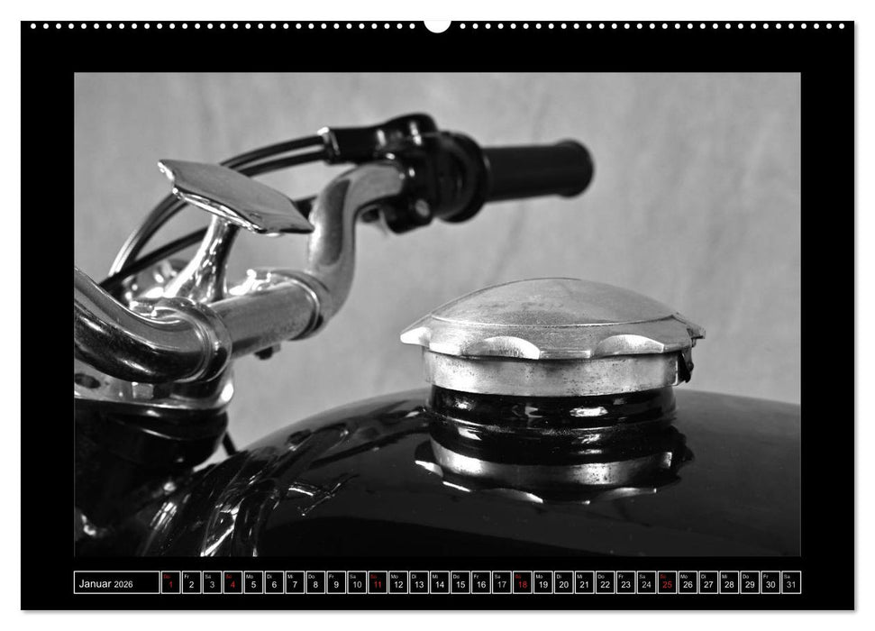 BMW R69S in schwarzweiss (CALVENDO Wandkalender 2026)