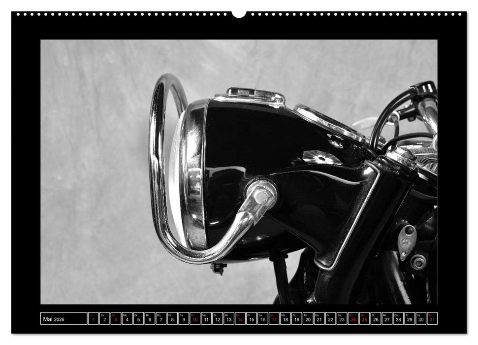 BMW R69S in schwarzweiss (CALVENDO Wandkalender 2026)