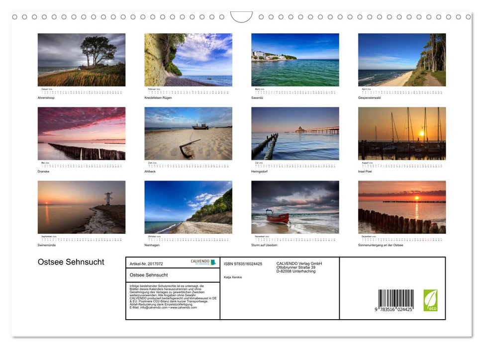 Ostsee Sehnsucht (CALVENDO Wandkalender 2026)