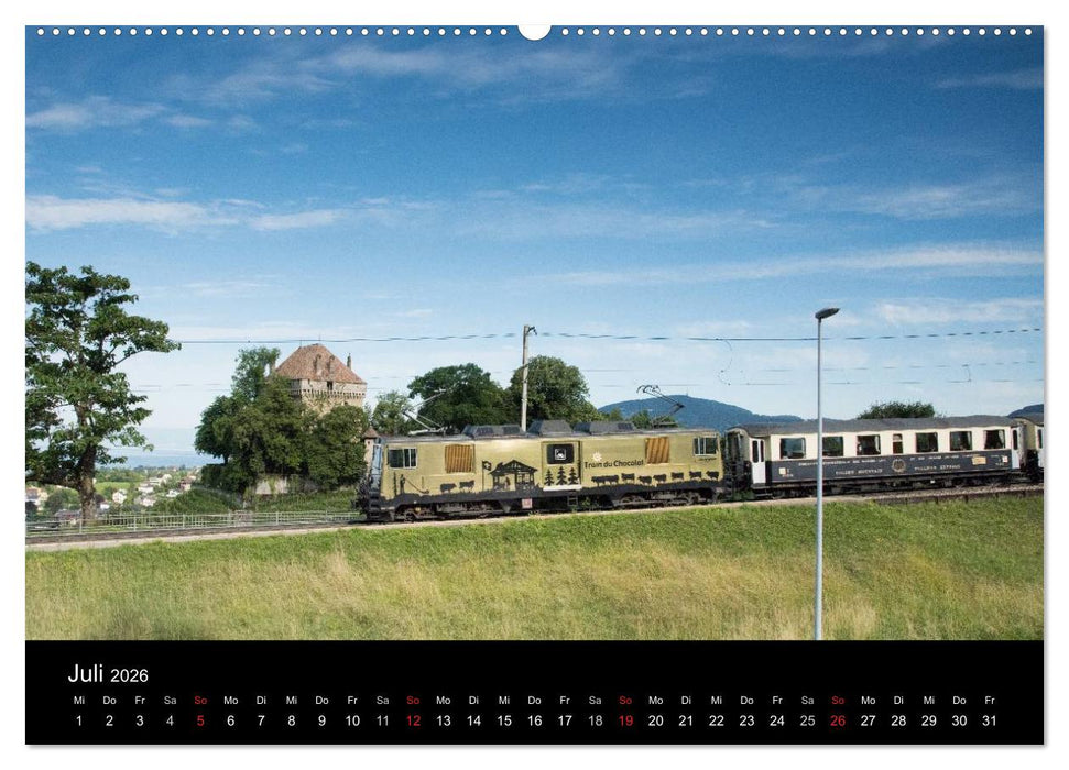 Schweizer Eisenbahn (CALVENDO Premium Wandkalender 2026)