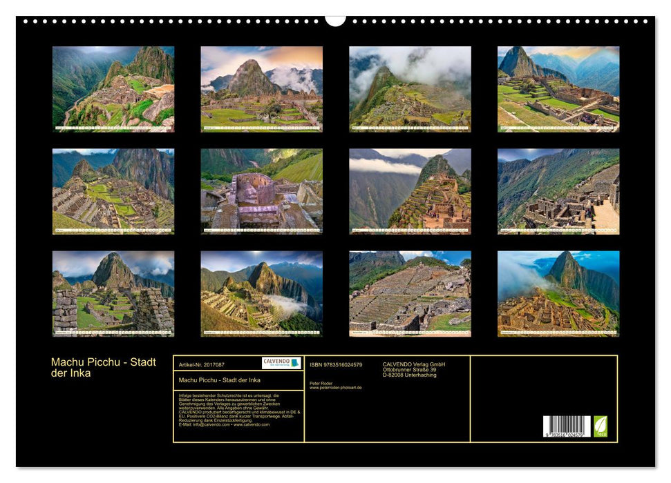 Machu Picchu - Stadt der Inka (CALVENDO Wandkalender 2026)