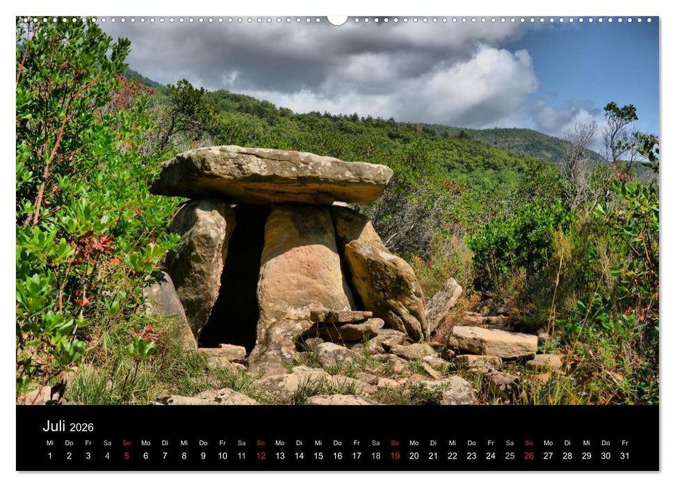 Frankreichs geheimnisvoller Süden - Dolmen und Menhire im Languedoc-Roussillon (CALVENDO Premium Wandkalender 2026)