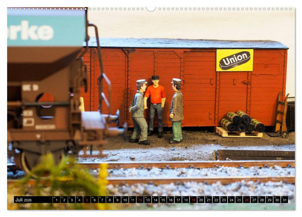 Kleine Bahnwelt in Spur 1 (CALVENDO Premium Wandkalender 2026)