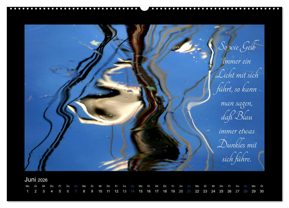 Goethes Blau. Gedanken zur Farbe (CALVENDO Wandkalender 2026)