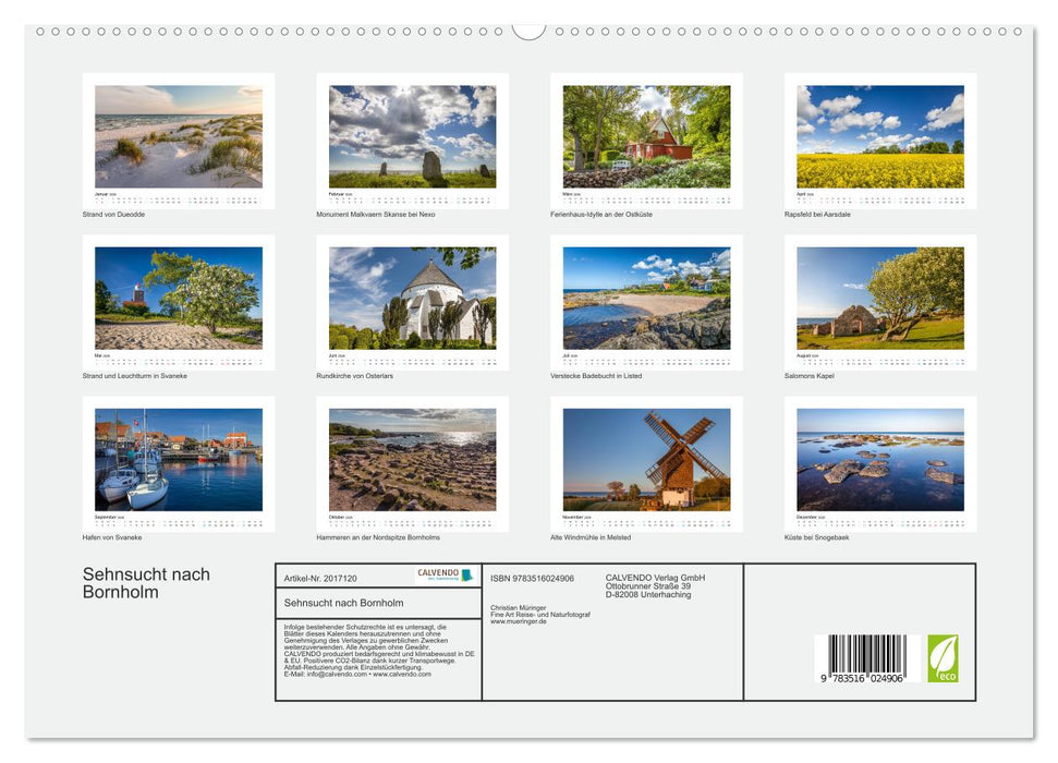 Sehnsucht nach Bornholm (CALVENDO Premium Wandkalender 2026)