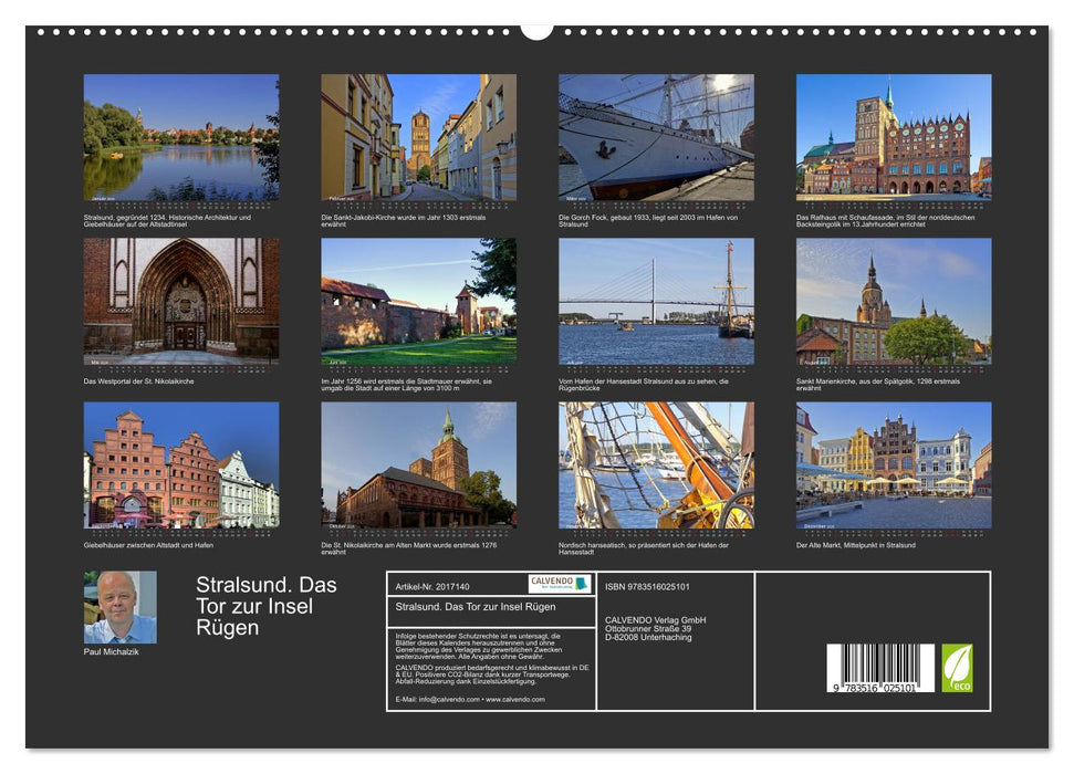 Stralsund. Das Tor zur Insel Rügen (CALVENDO Premium Wandkalender 2026)