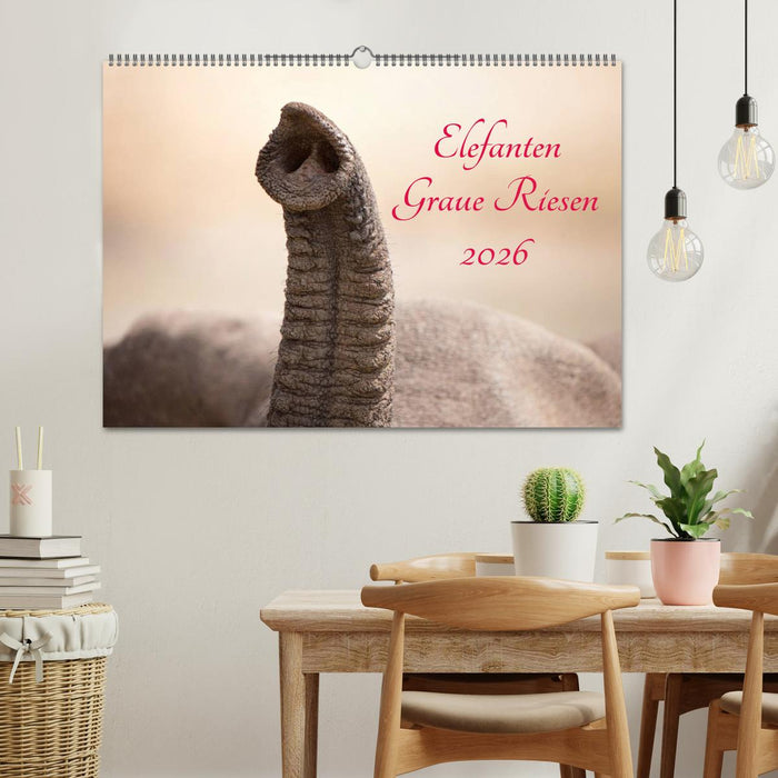 Elefanten - Graue Riesen (CALVENDO Wandkalender 2026)