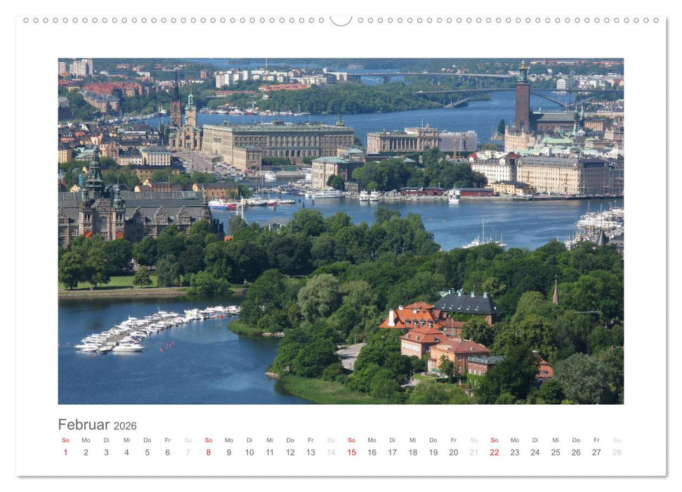 Stockholm - Licht des Nordens (CALVENDO Premium Wandkalender 2026)