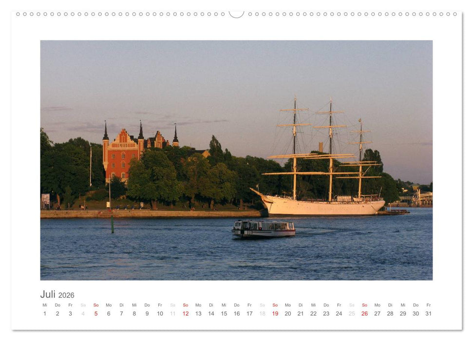 Stockholm - Licht des Nordens (CALVENDO Premium Wandkalender 2026)