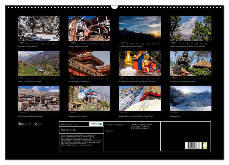 Namaste Nepal (CALVENDO Wandkalender 2026)