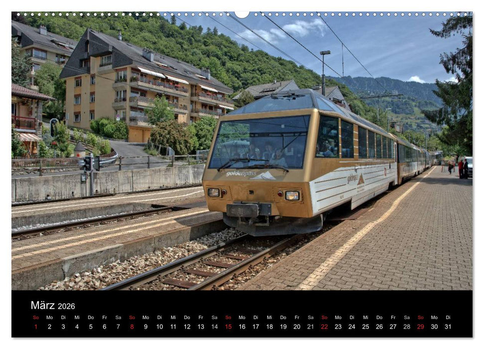 Schweizer Eisenbahn (CALVENDO Wandkalender 2026)