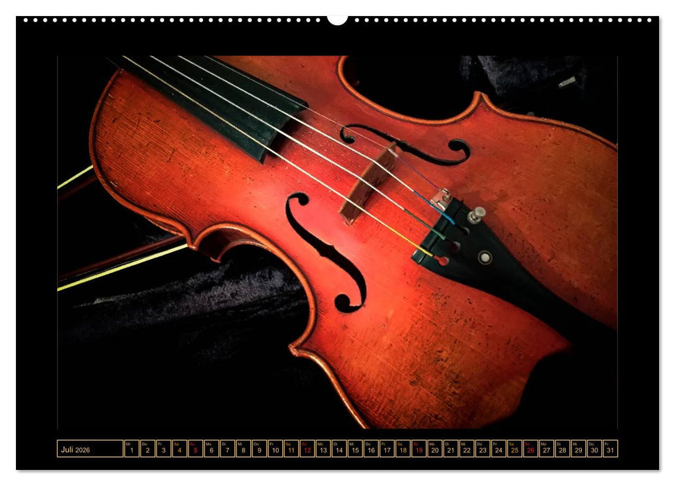 Geige - Bühne frei für ein Reichtum an Klangfarben (CALVENDO Premium Wandkalender 2026)