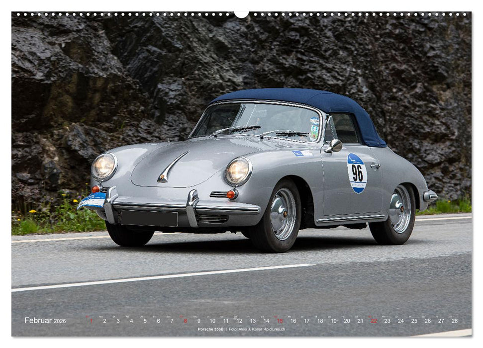 Classic Cars auf Passstrassen 2026 (CALVENDO Premium Wandkalender 2026)