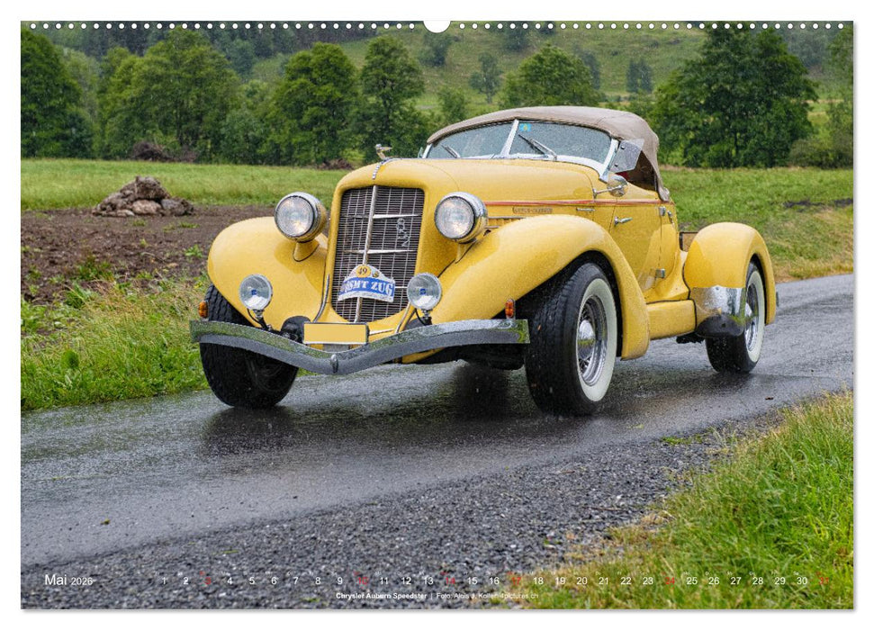 Classic Cars auf Passstrassen 2026 (CALVENDO Premium Wandkalender 2026)