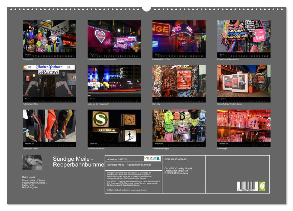 Sündige Meile - Reeperbahnbummel (CALVENDO Wandkalender 2026)