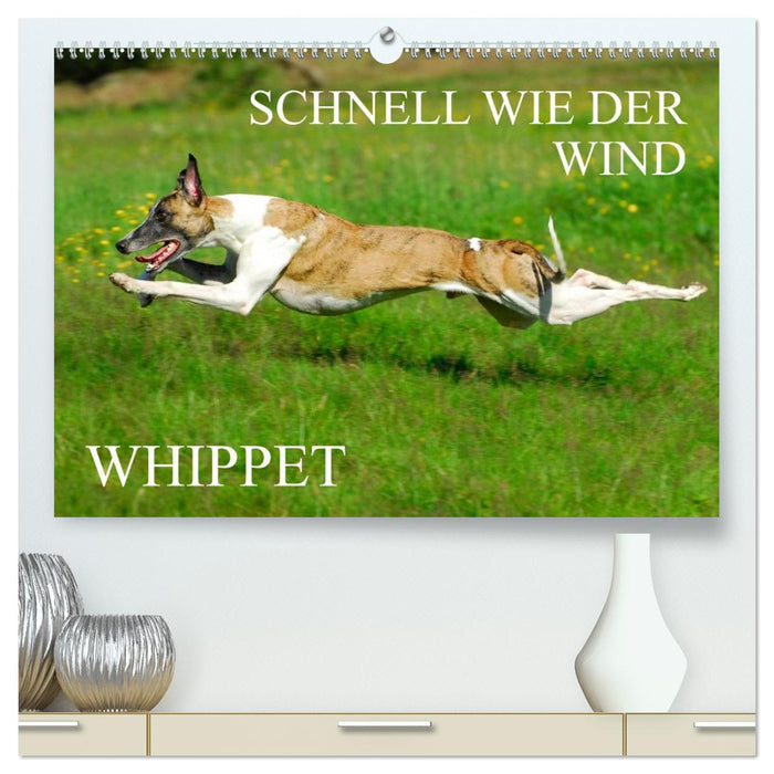 Schnell wie der Wind - Whippet (CALVENDO Premium Wandkalender 2026)
