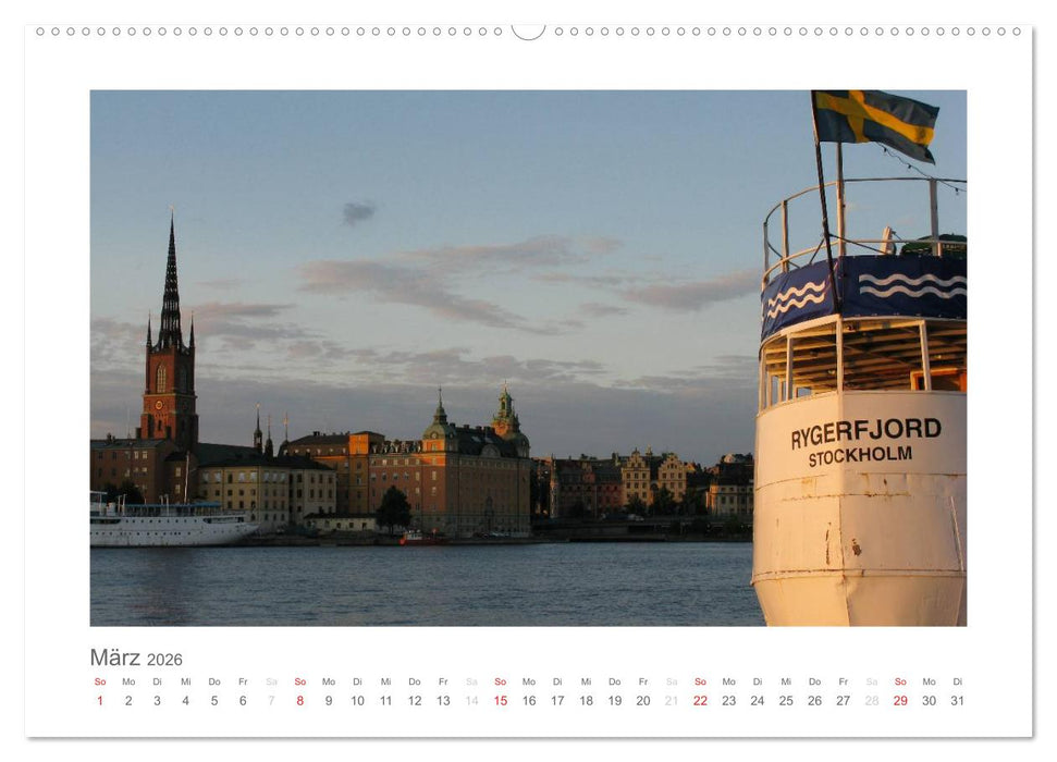 Stockholm - Licht des Nordens (CALVENDO Wandkalender 2026)