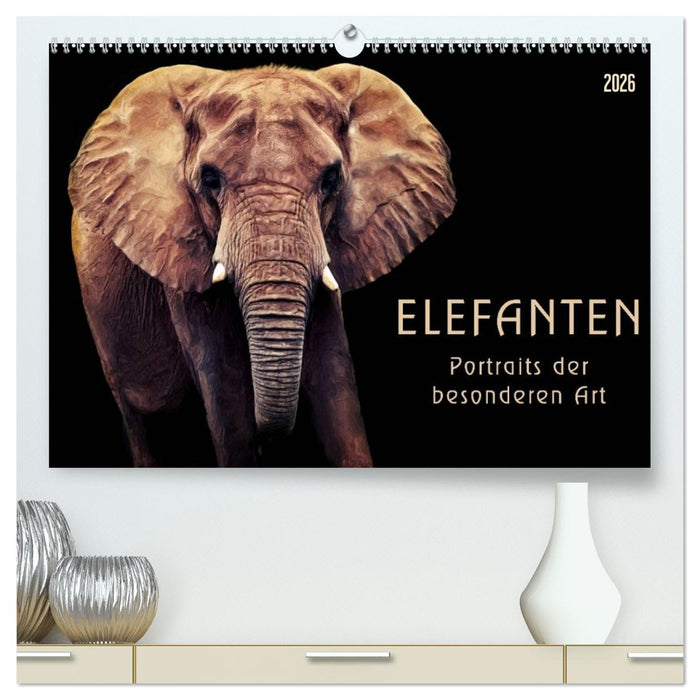 Elefanten - Portraits der besonderen Art (CALVENDO Premium Wandkalender 2026)