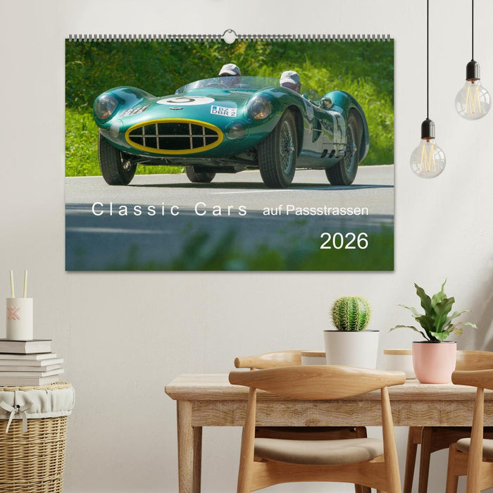 Classic Cars auf Passstrassen 2026 (CALVENDO Wandkalender 2026)