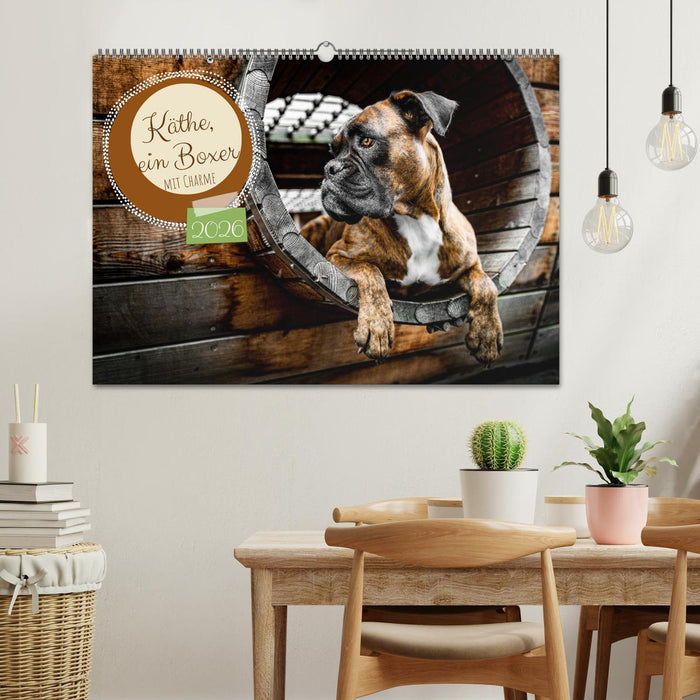 Käthe - ein Boxer mit Charme (CALVENDO Wandkalender 2026)