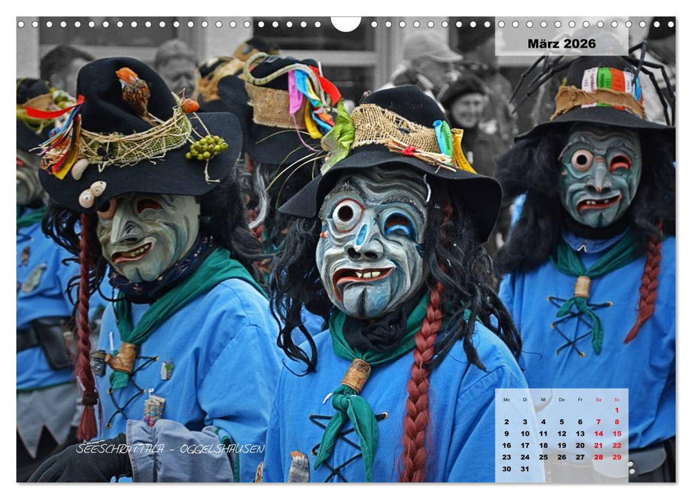 Schwäbisch alemannische Fasnet (CALVENDO Wandkalender 2026)