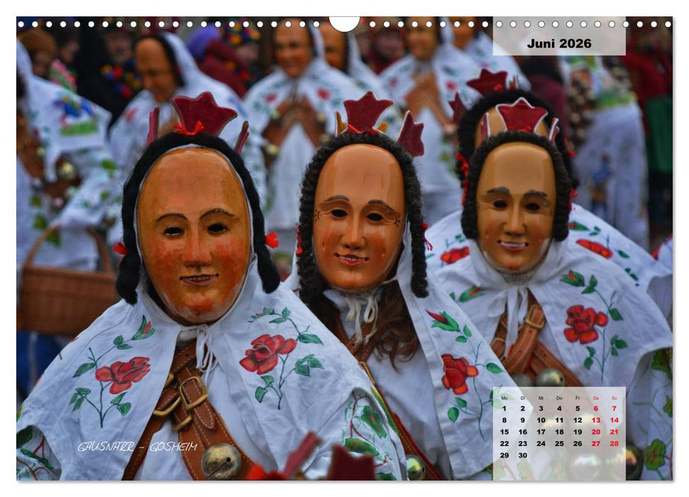 Schwäbisch alemannische Fasnet (CALVENDO Wandkalender 2026)
