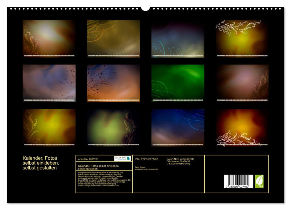 Kalender, Fotos selbst einkleben, selbst gestalten (CALVENDO Premium Wandkalender 2026)