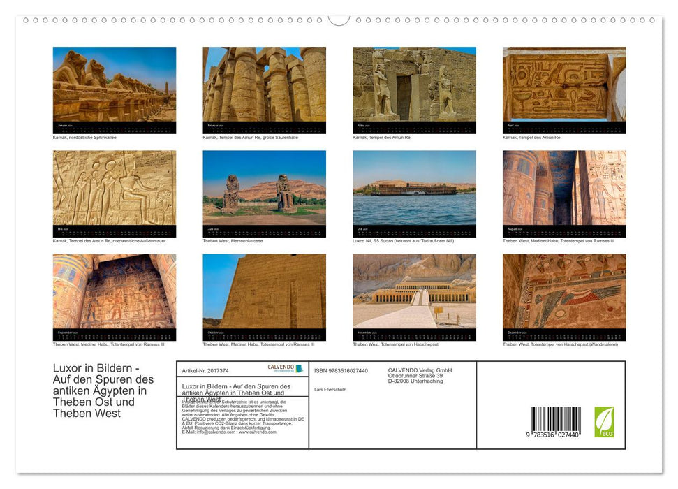 Luxor in Bildern - Auf den Spuren des antiken Ägypten in Theben Ost und Theben West (CALVENDO Premium Wandkalender 2026)