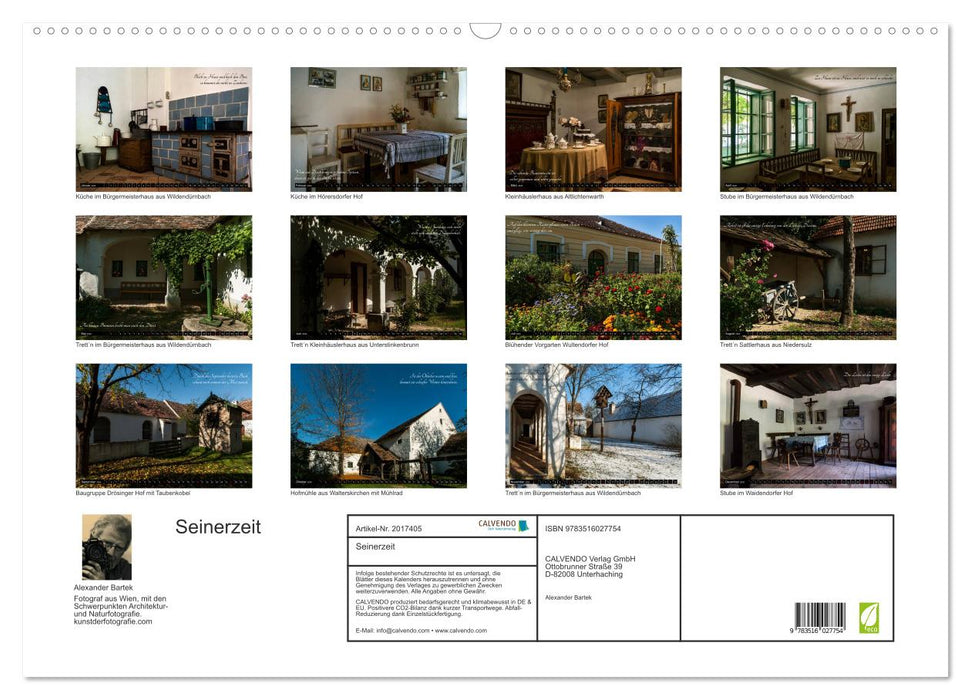 Seinerzeit (CALVENDO Wandkalender 2026)