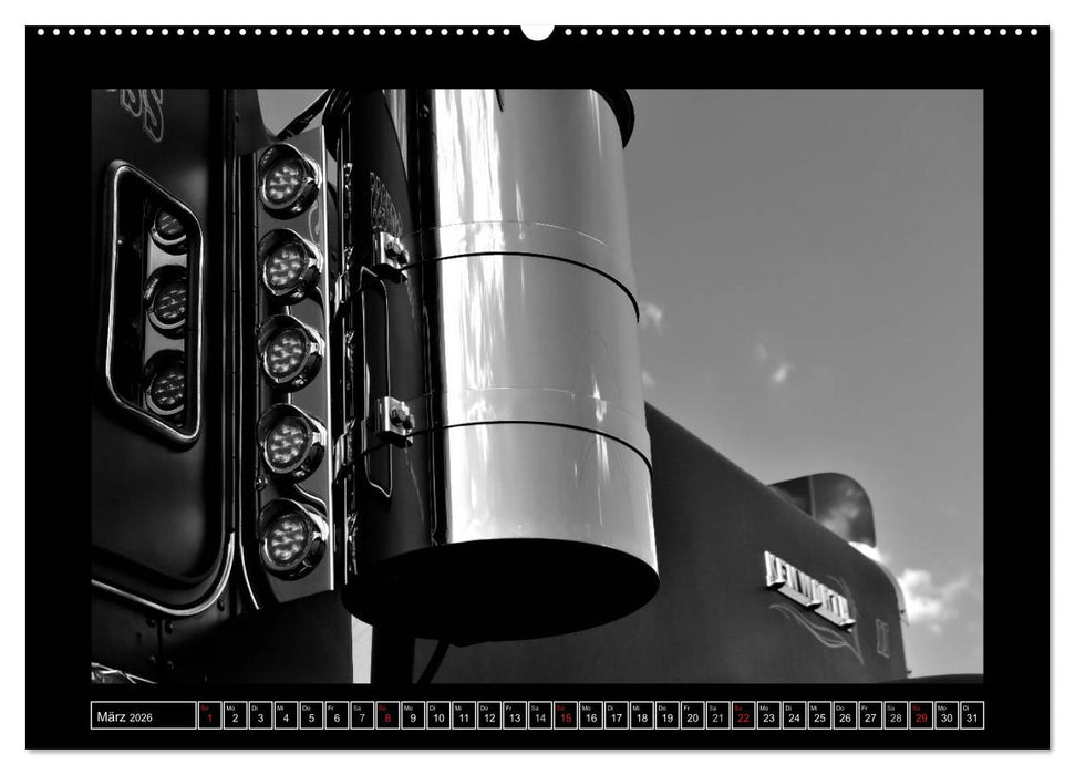 Kenworth W900A EXTHD - in schwarzweiß (CALVENDO Premium Wandkalender 2026)