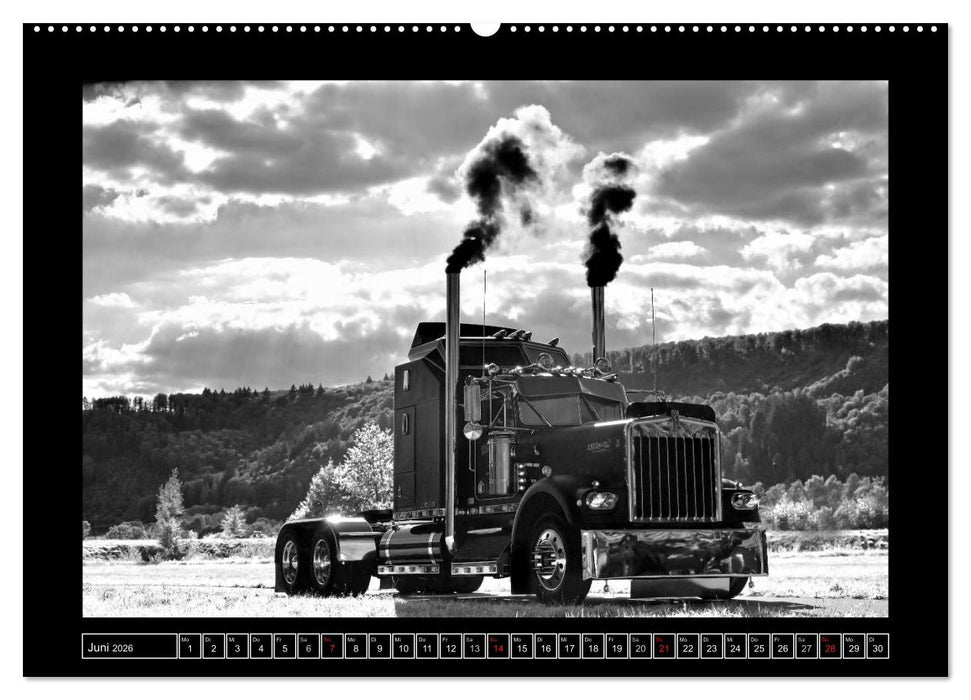 Kenworth W900A EXTHD - in schwarzweiß (CALVENDO Premium Wandkalender 2026)