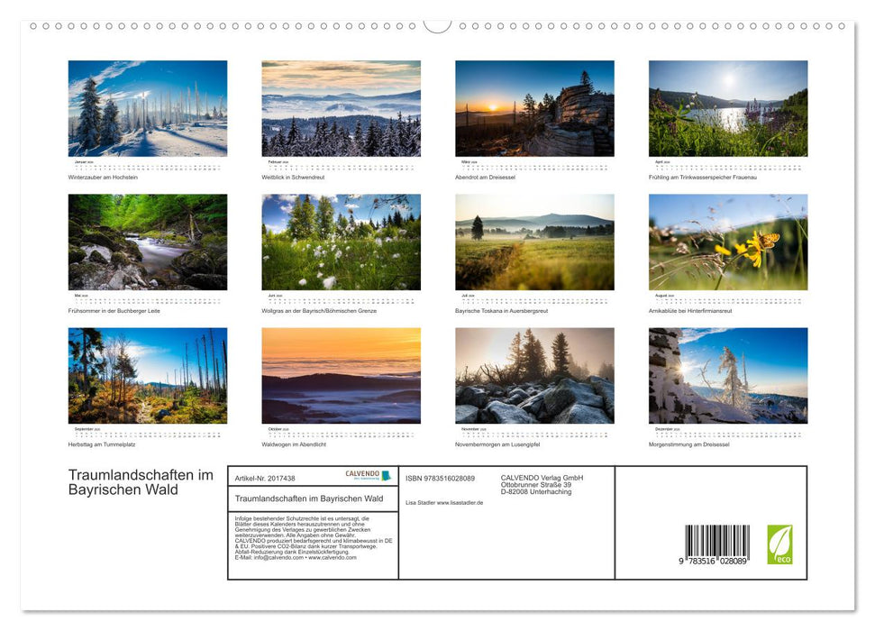 Traumlandschaften im Bayrischen Wald (CALVENDO Premium Wandkalender 2026)