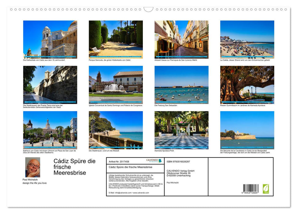 Cádiz Spüre die frische Meeresbrise (CALVENDO Wandkalender 2026)
