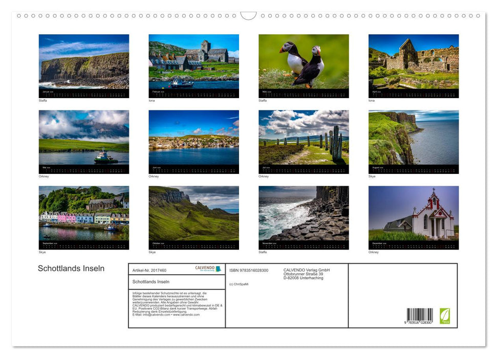 Schottlands Inseln (CALVENDO Wandkalender 2026)