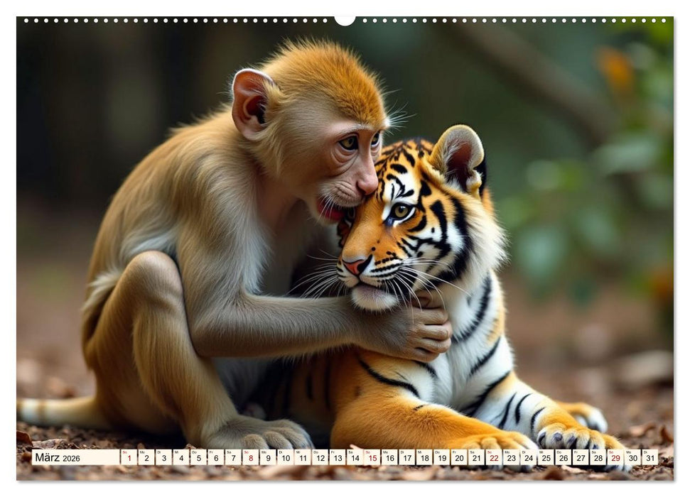 Ungewöhnliche Tierfreundschaften (CALVENDO Premium Wandkalender 2026)