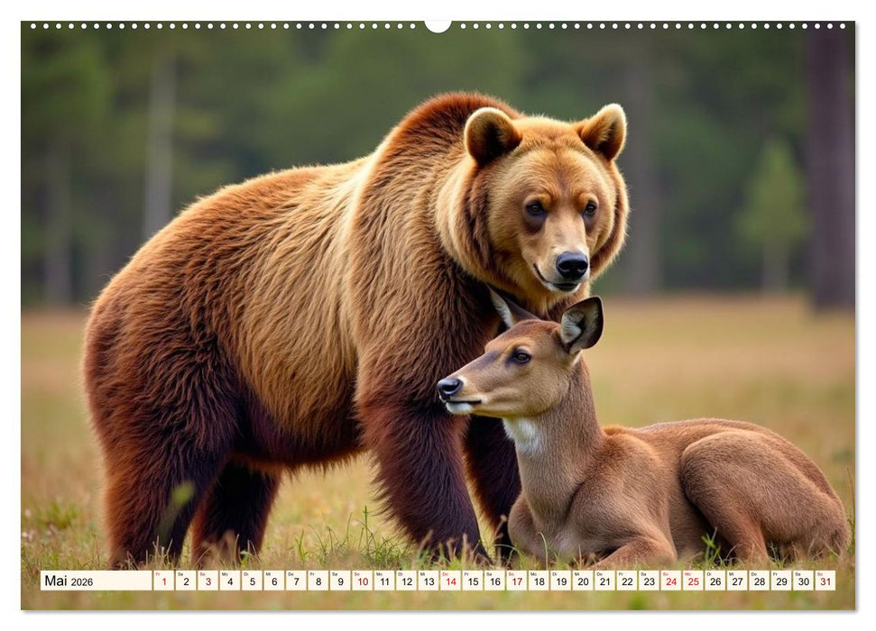 Ungewöhnliche Tierfreundschaften (CALVENDO Premium Wandkalender 2026)