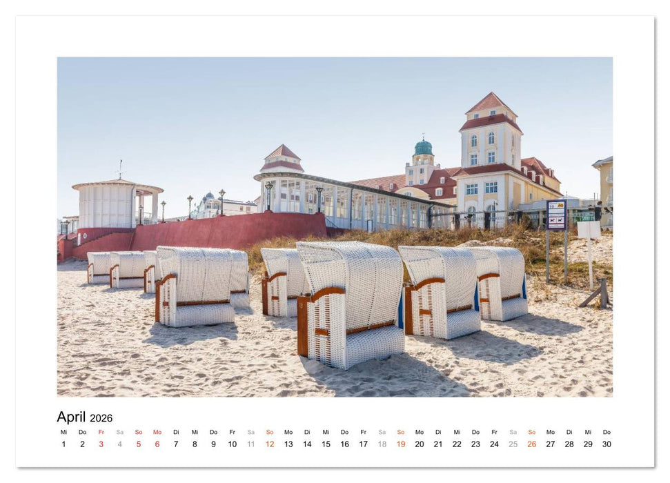 Strandkorb Idylle (CALVENDO Premium Wandkalender 2026)
