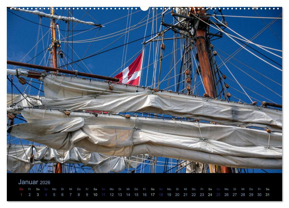 Segelschiffe - Maritime Details (CALVENDO Premium Wandkalender 2026)